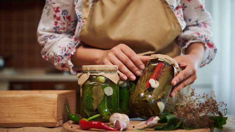 Traditional cucumber pickles