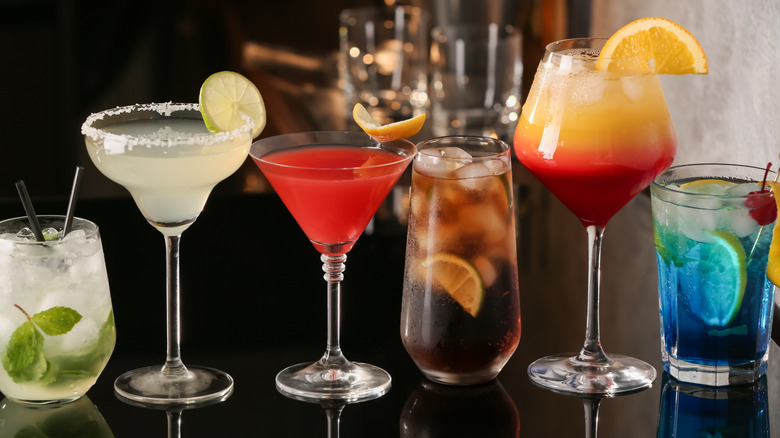 different classic cocktails