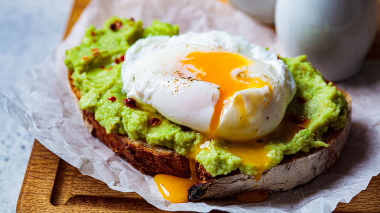 poached egg on avocado toast