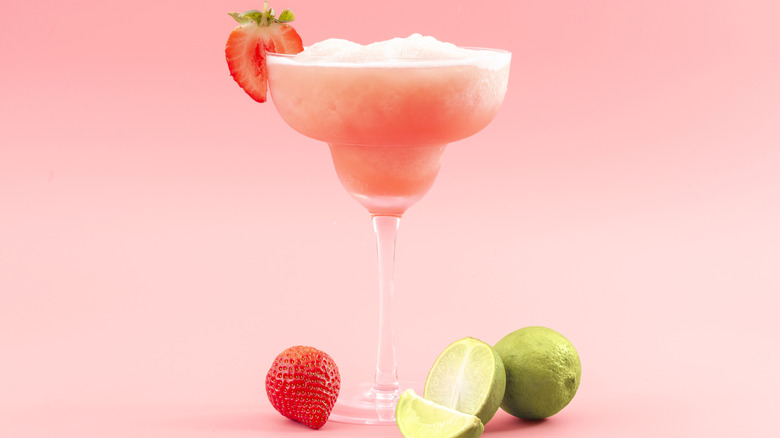 Frozen cocktail with fruit
