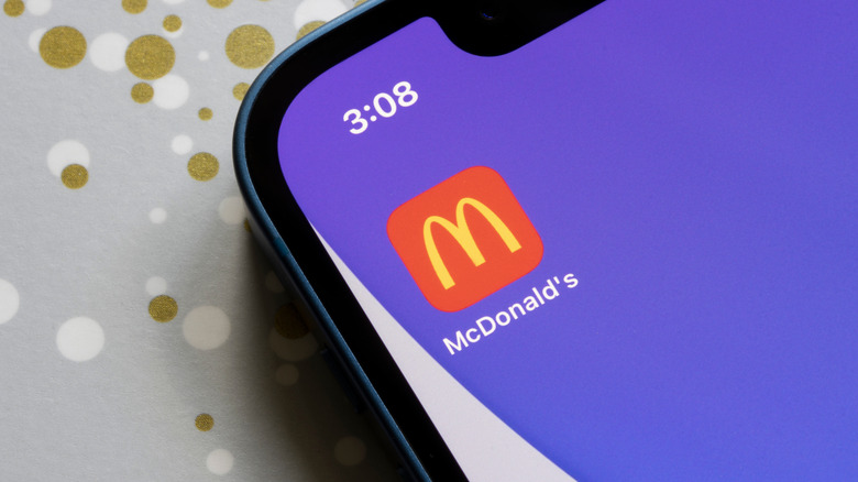 McDonald's app on iPhone
