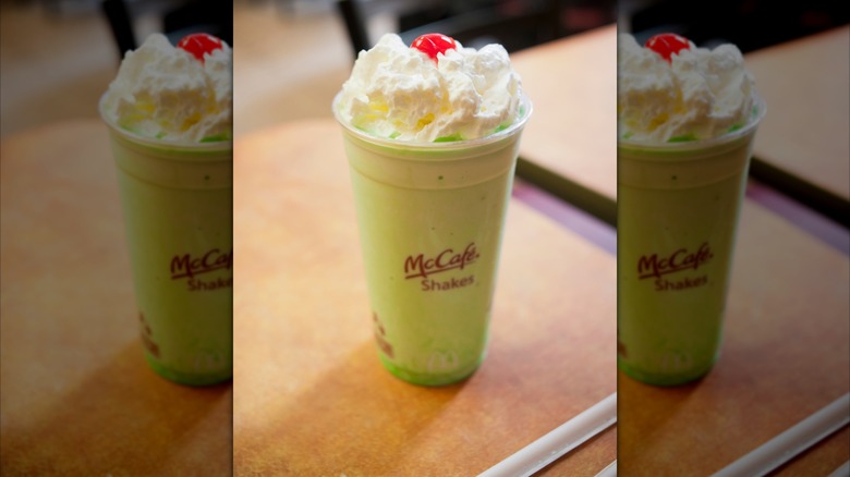 Shamrock Shake with a cherry on top