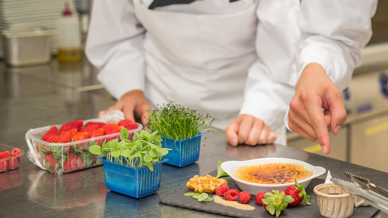 Chefs working in a kitchen