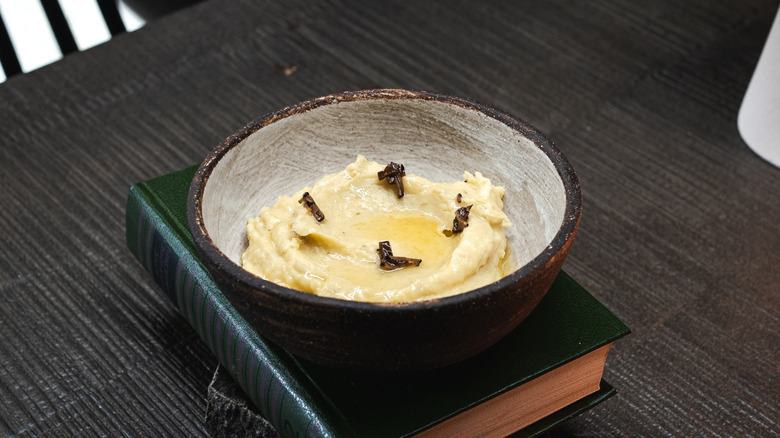Bowl of truffle mashed potatoes