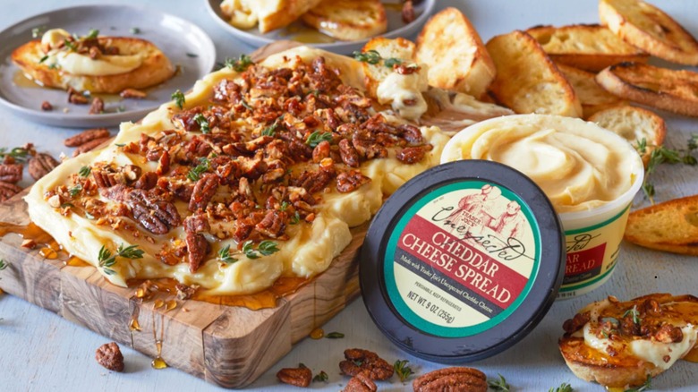 trader joe's cheese spread wooden block nuts