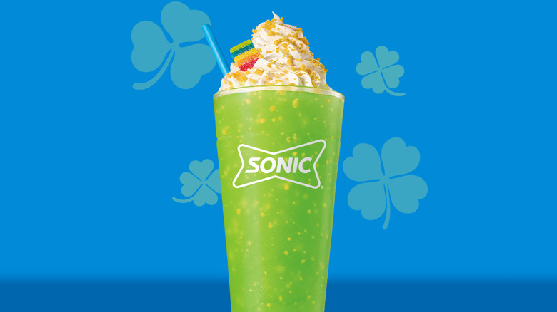 The Sour Shamrock Slush at Sonic
