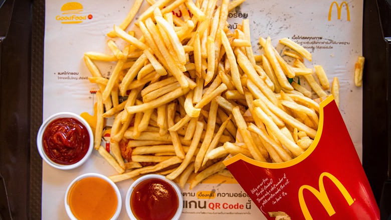 McDonald's fries and sauces