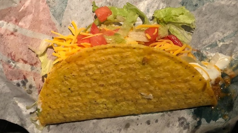 Taco Bell taco on wrapper