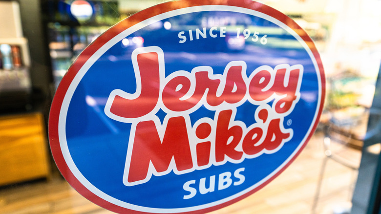 Jersey Mike's sign on door