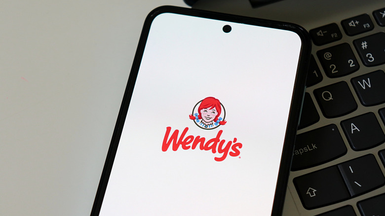 Wendy's phone app and laptop
