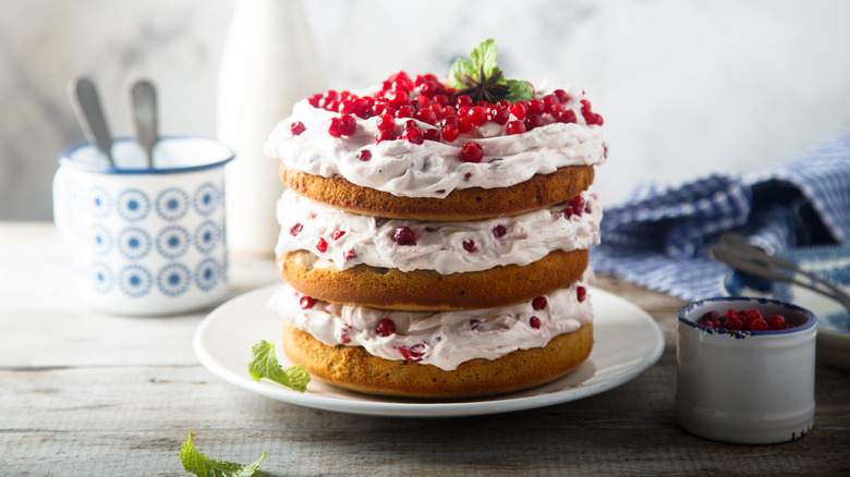 Cranberry layer cake