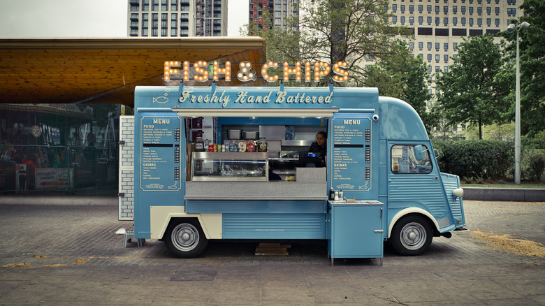 Fish and chips food truck