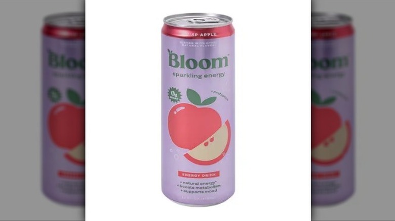 Apple sparkling Bloom drink on white background