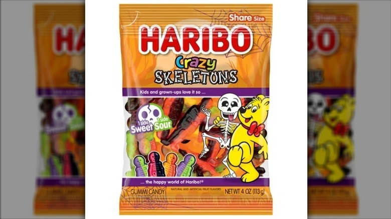 Haribo crazy skeletons on white background