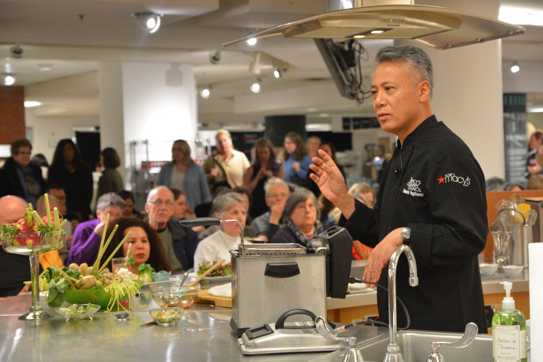 Chef Takashi Yagihashi cooking for Macy's Culinary Council at Macy's Downtown Minneapolis