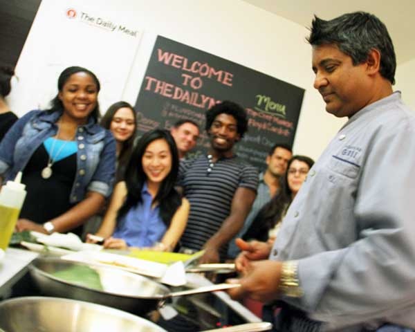 Floyd Cardoz Entertains with Skate at The Daily Meal