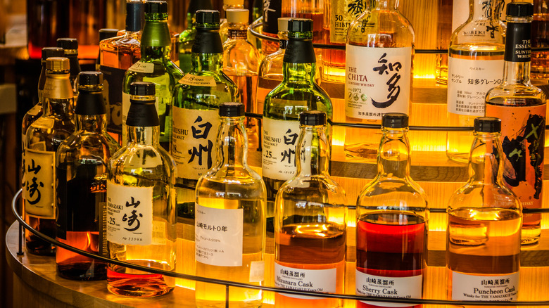 Bottles at the The Yamazaki Distillery
