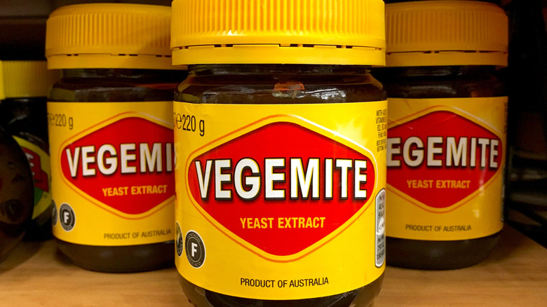 Three jars of Vegemite