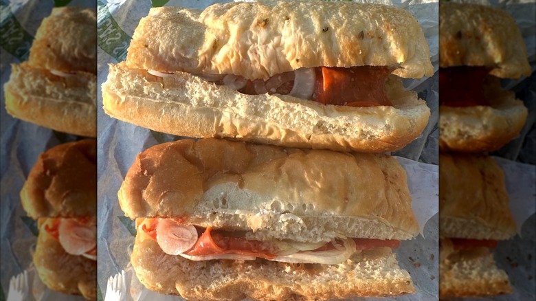 A fresh sub sandwich from Blimpie