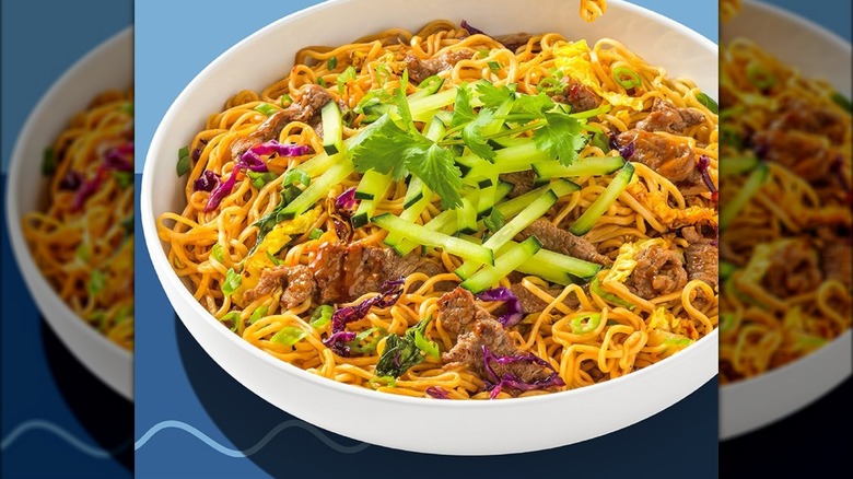 Noodles and Company bowl of spicy Korean beef noodles