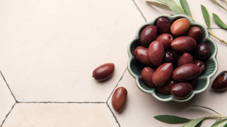 Bowl of Kalamata olives