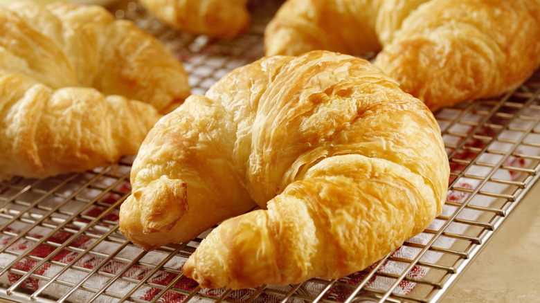 croissants on a cooling rack