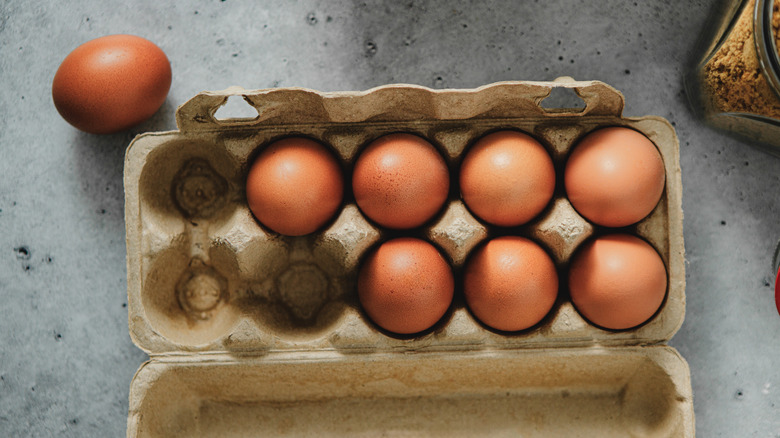 Eggs in a crate