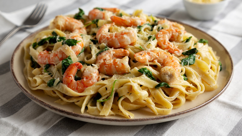Seafood pasta with shrimp