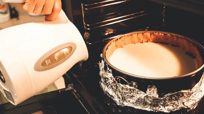 Creating a cake water bath