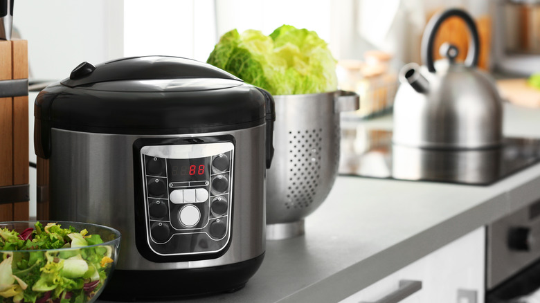 Rice cooker on a countertop
