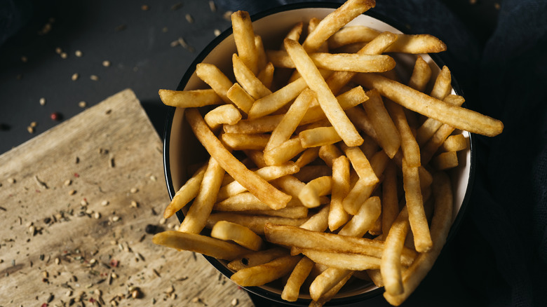 Bowl filled with french fries
