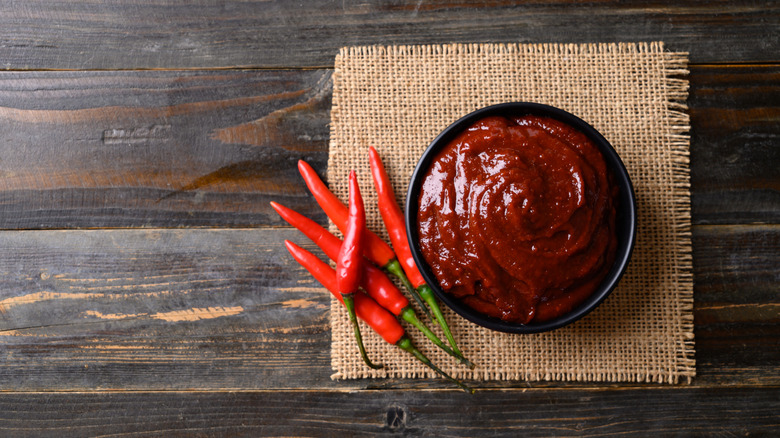 Gochujang with fresh red chilis