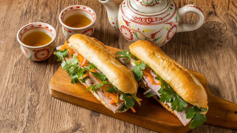 Pork bahn mi sandwiches