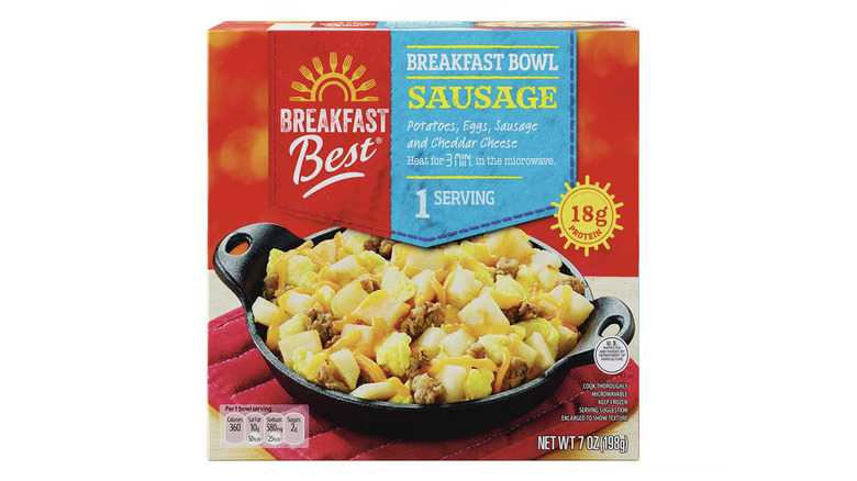 Aldi breakfast bowl box on white background