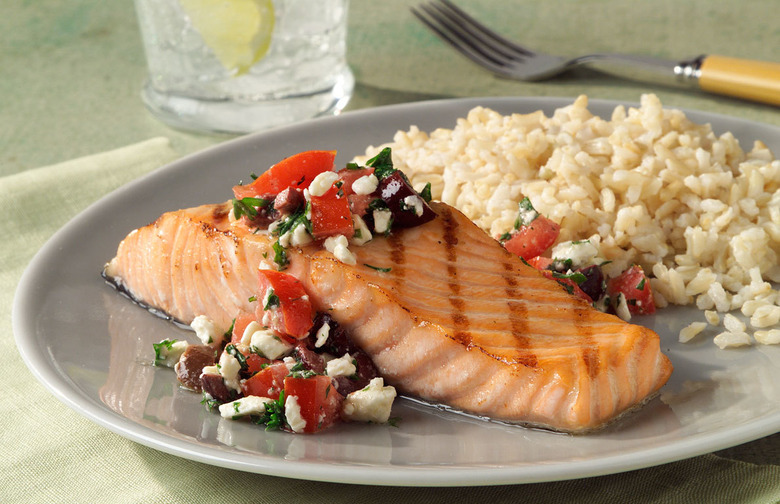 Grilled Salmon With Mediterranean Salsa