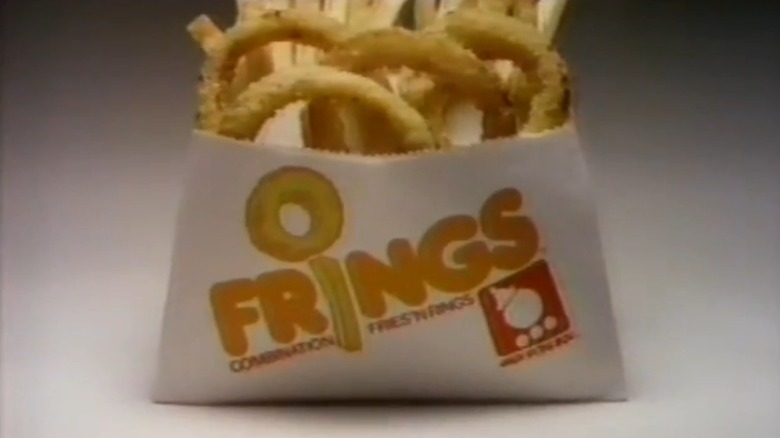 Bag of Jack in the Box Frings with onion rings and fries