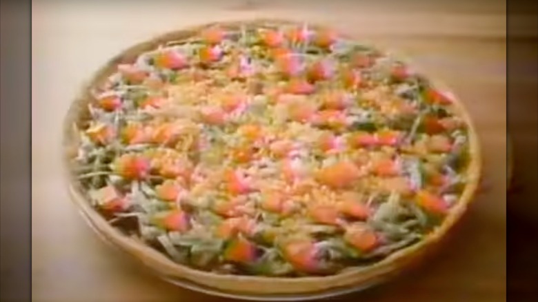 Pizza Hut Taco Pizza on table