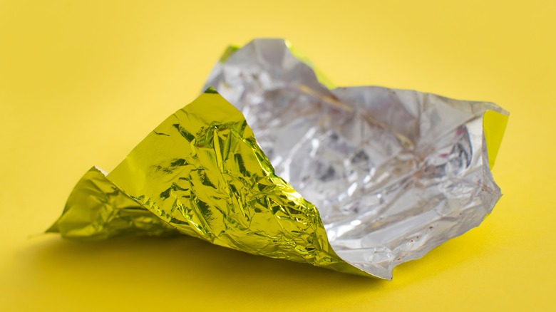 A piece of aluminum foil