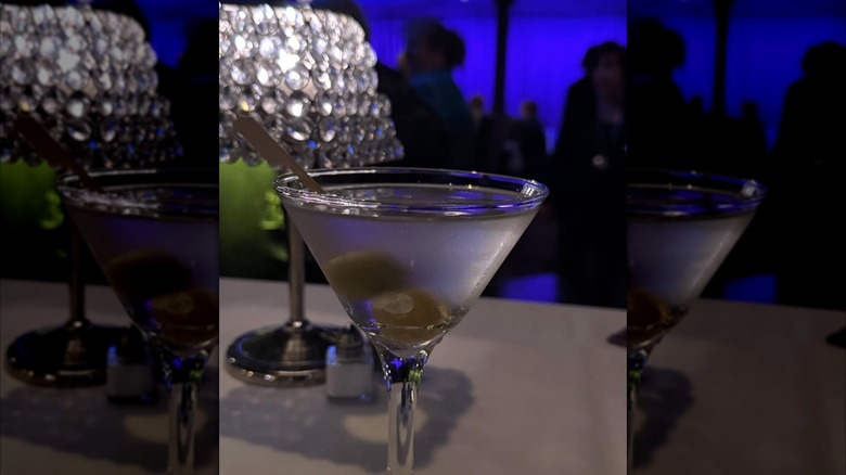 A martini served at The Purple Room Supper Club