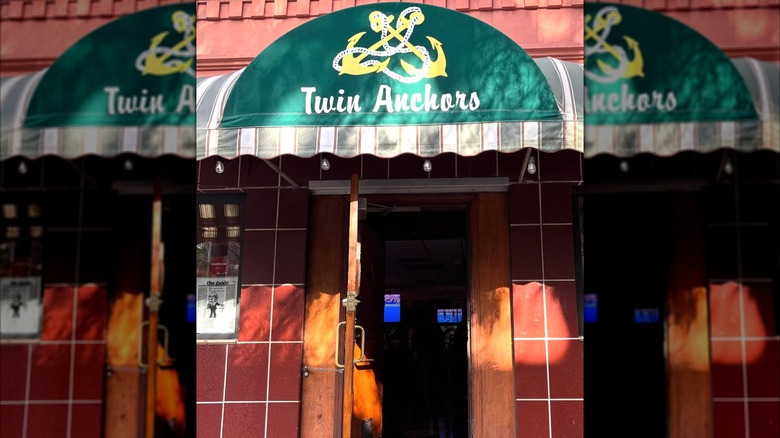 The doorway for Twin Anchors