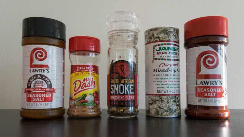 jars of store-bought spices