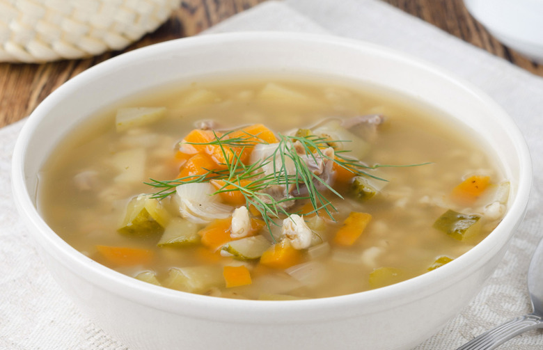 Lemon Chicken Orzo Soup