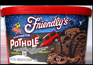 Friendly's Nor'easter Pothole ice cream