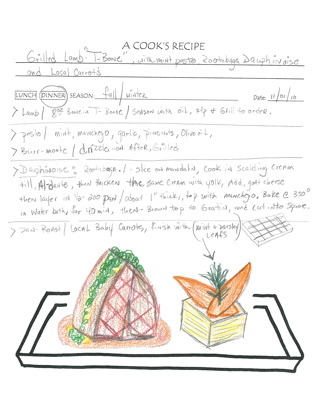 Page from Michael DeMaria's Chef's Book 