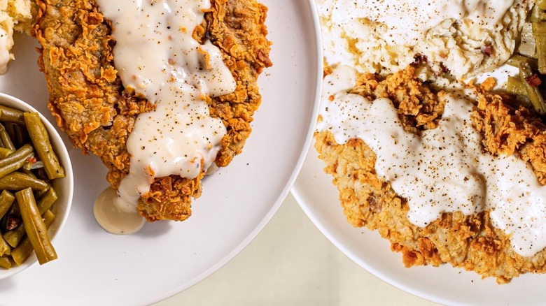 plates of chicken fried steak from Cotton Patch Cafe