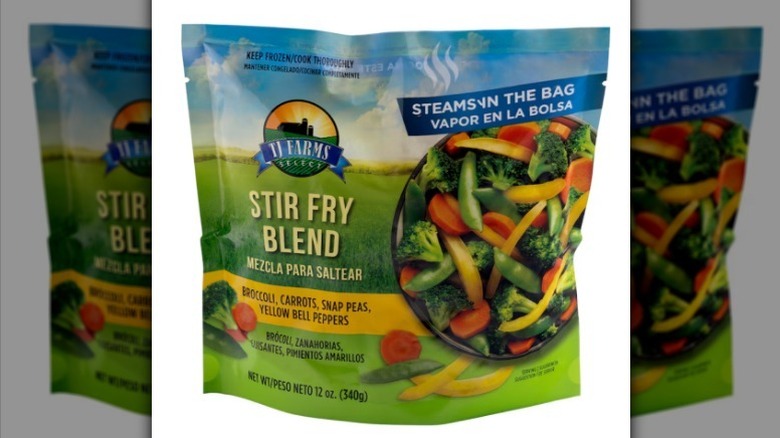 Tj Farms stir fry blend on white background
