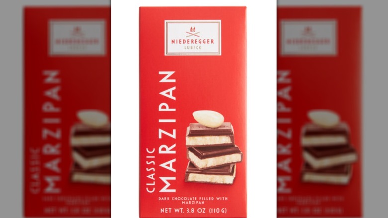 Package of Niederegger Classic Marizpan Dark Chocolate Bar