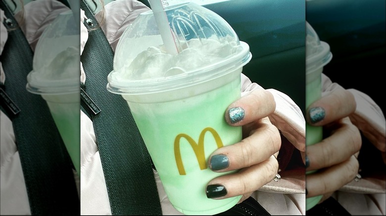 McDonald's shamrock shake and mcflurry