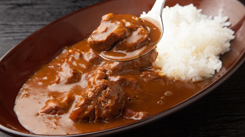 Stewed beef with rice