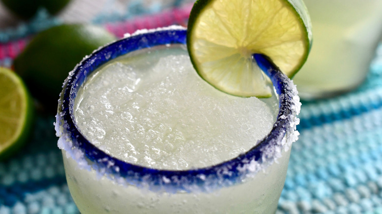 frozen margarita with a lime